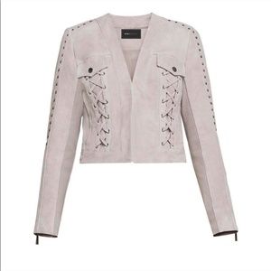 BCBG Maxazria Stella Suede Crop Jacket